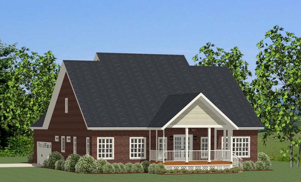 Home Plan Rear Elevation of this 3-Bedroom,2889 Sq Ft Plan -189-1019