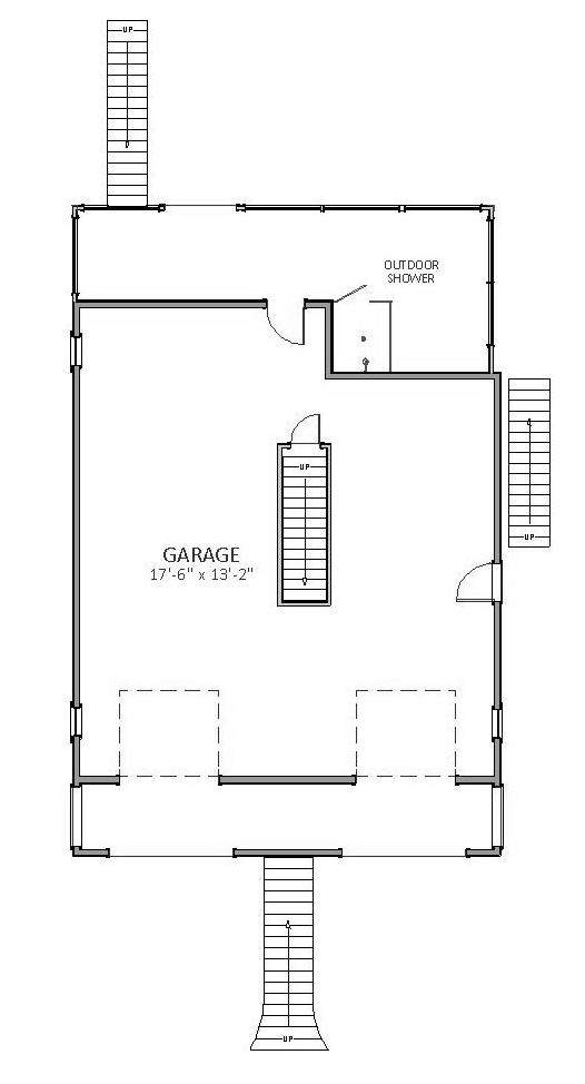 Floor Plan Basement of Cottage Plan #189-1067