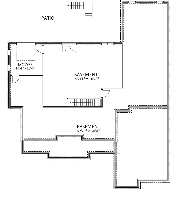 Floor Plan Basement of Traditional Plan #189-1070
