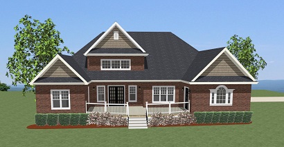 Home Plan Rear Elevation of this 4-Bedroom,2948 Sq Ft Plan -189-1074
