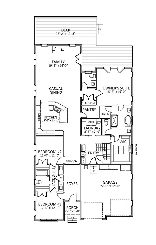 Floor Plan Fifth Story of Ranch Plan #189-1078