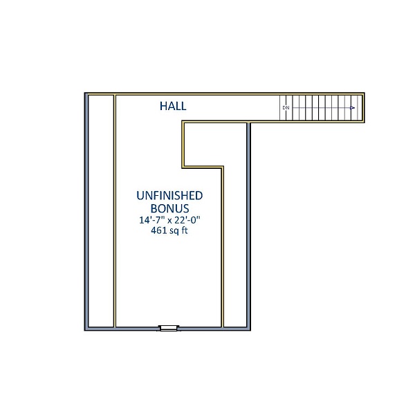 Floor Plan Bonus Room of Ranch Plan #189-1079