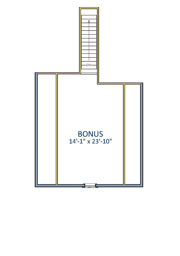 Floor Plan Bonus Room of Craftsman Plan #189-1081