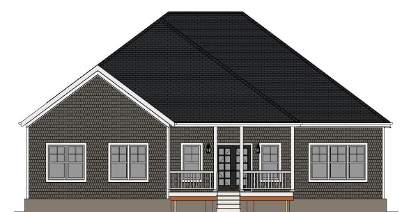 Home Plan Rear Elevation of this 3-Bedroom,2207 Sq Ft Plan -189-1082