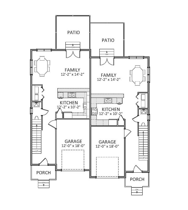 Floor Plan First Story of Colonial Plan #189-1083