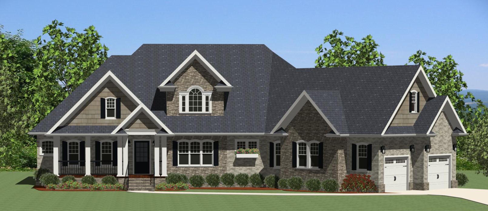 Front elevation of Country home (ThePlanCollection: House Plan #189-1086)