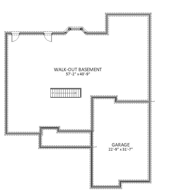 Floor Plan Basement of Luxury Plan #189-1089