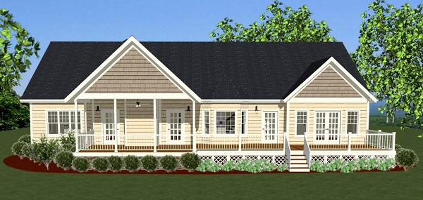 Front View of this 3-Bedroom, 2581 Sq Ft Plan - 189-1090