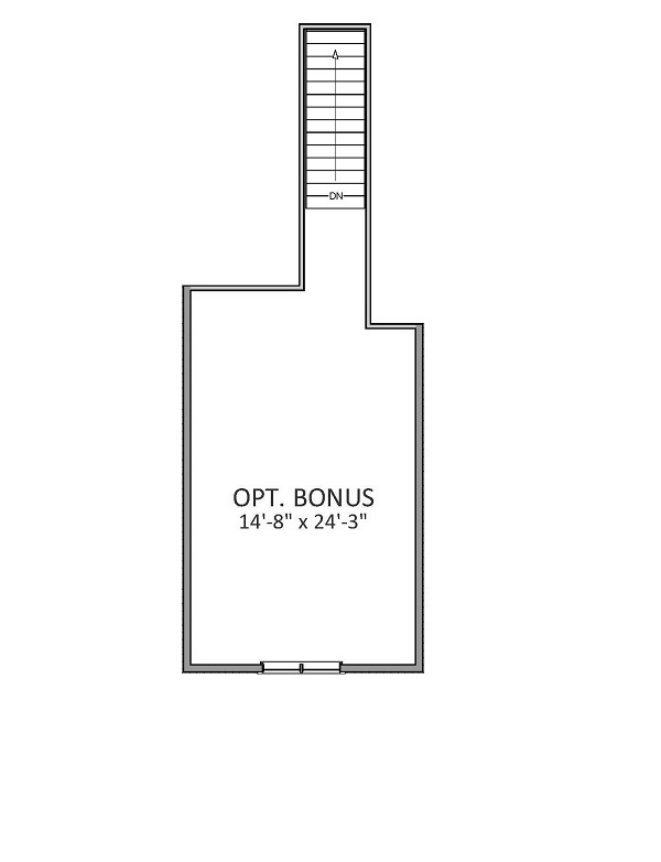 Floor Plan Bonus Room of Ranch Plan #189-1091