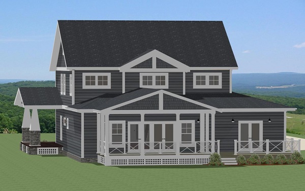 Front View of this 4-Bedroom, 2988 Sq Ft Plan - 189-1093