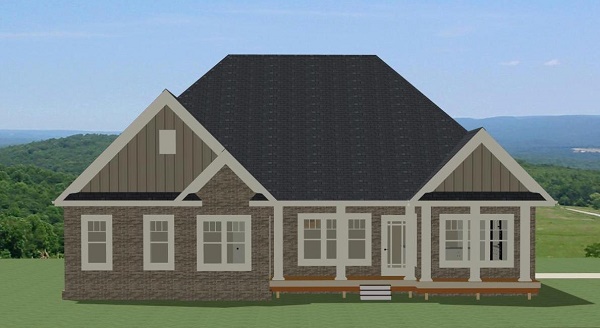 Rear View of this 3-Bedroom, 2265 Sq Ft Plan - 189-1095