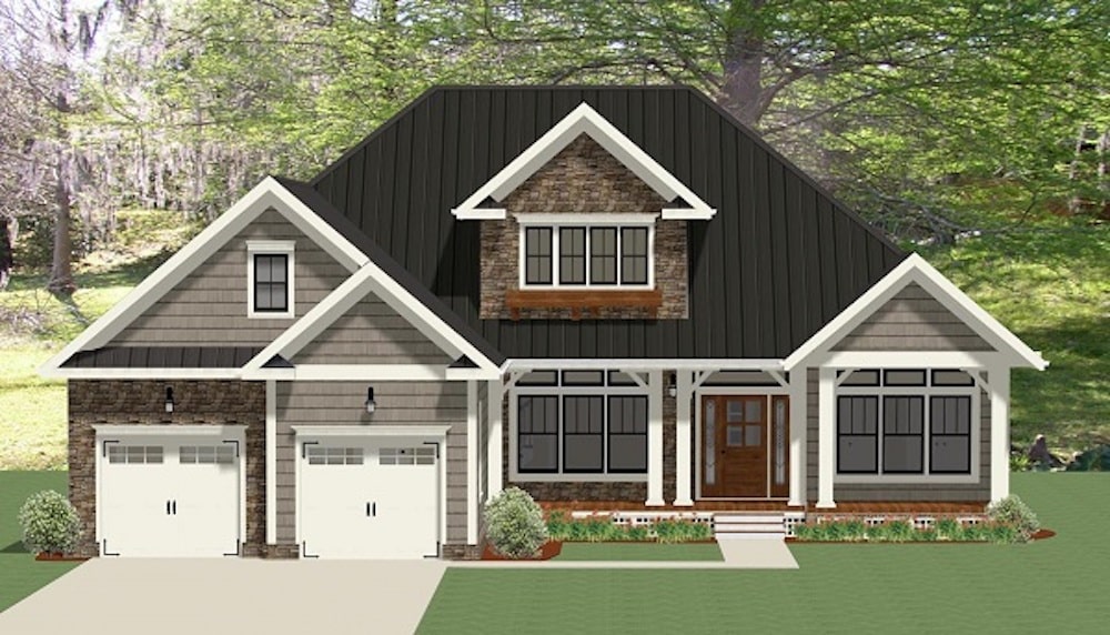 Front View of this 3-Bedroom, 2559 Sq Ft Plan - 189-1098
