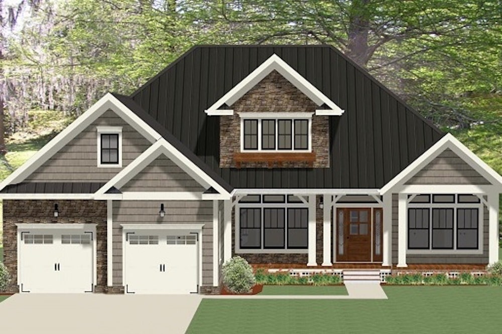 Craftsman home (ThePlanCollection: Plan #189-1098)