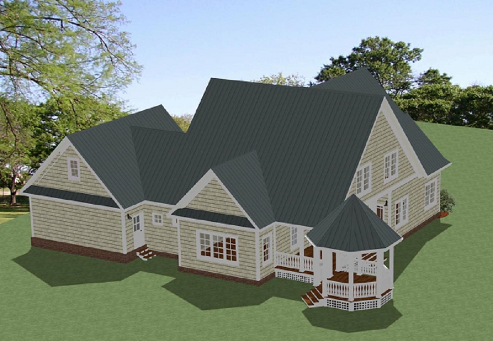 Rear View of this 3-Bedroom, 2500 Sq Ft Plan - 189-1101