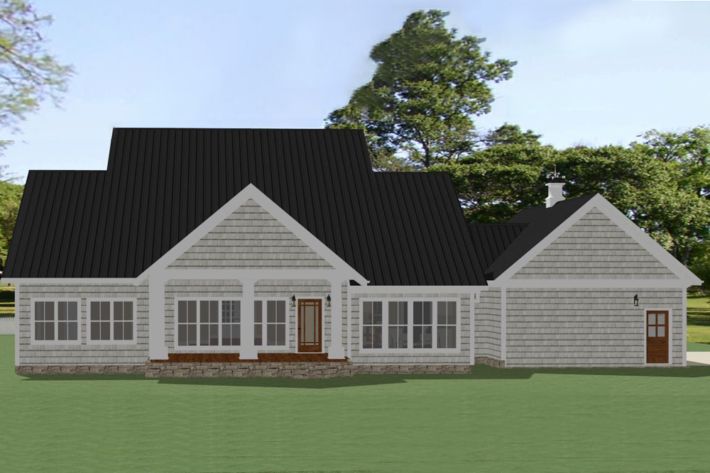Home Plan Rear Elevation of this 3-Bedroom,2938 Sq Ft Plan -189-1106