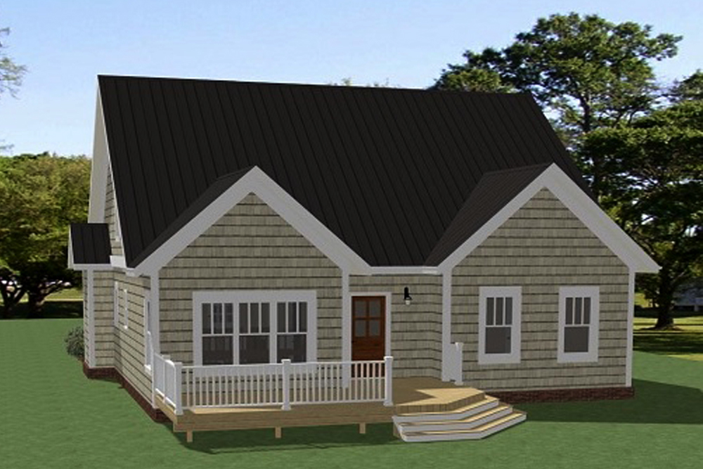 Home Plan Rear Elevation of this 3-Bedroom,1770 Sq Ft Plan -189-1109