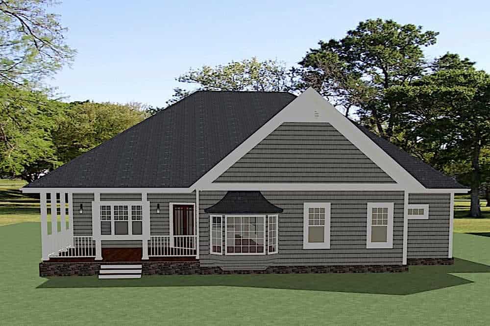 Rear View of this 3-Bedroom, 2847 Sq Ft Plan - 189-1115