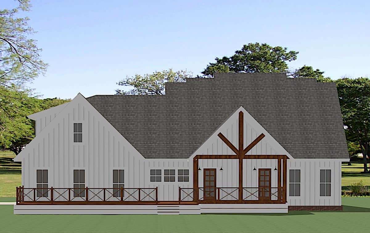 Rear View of this 3-Bedroom, 2324 Sq Ft Plan - 189-1141
