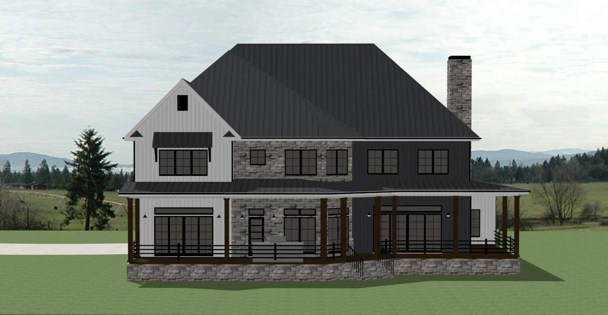 Rear View of this 5-Bedroom,4095 Sq Ft Plan -189-1146