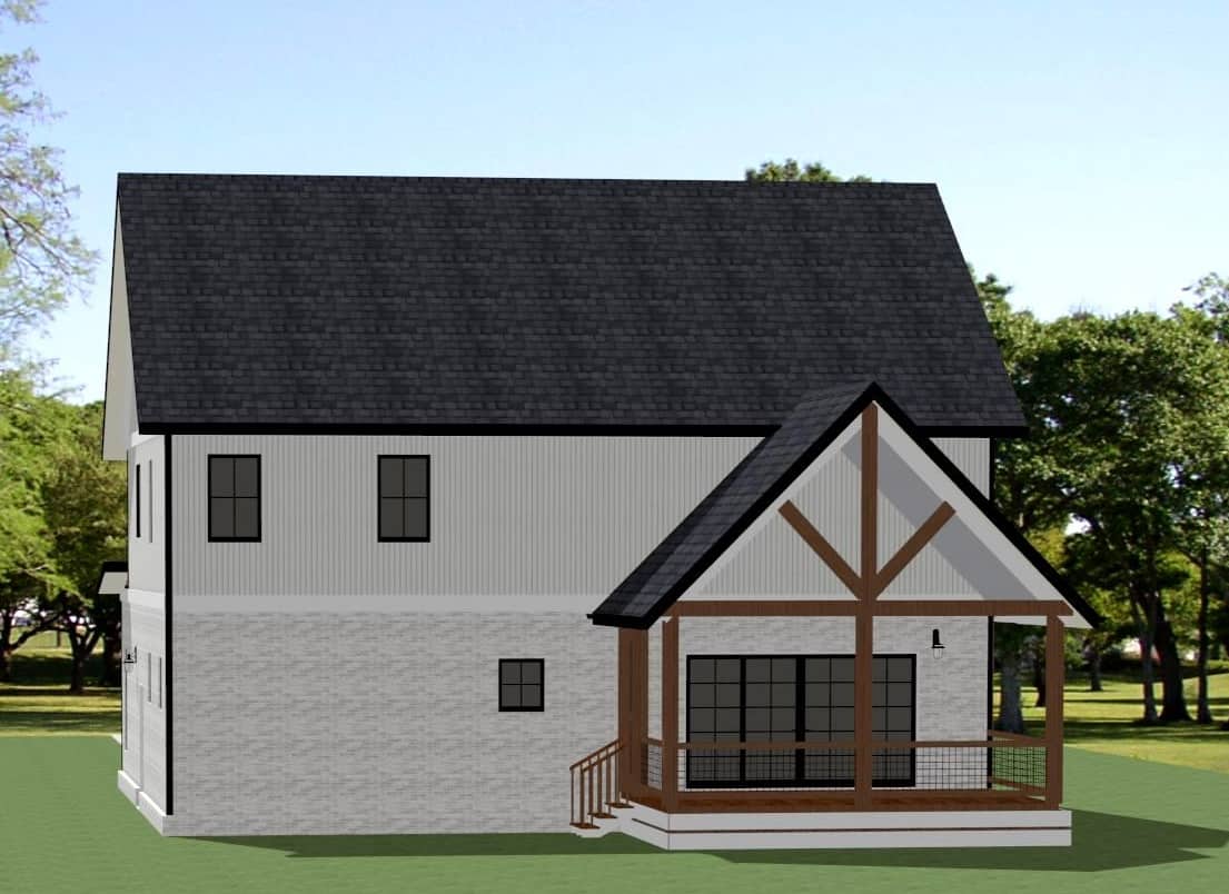 Rear View of this 3-Bedroom,2132 Sq Ft Plan -189-1147
