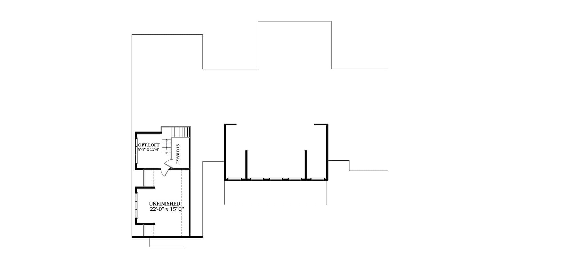 Bonus Room of Modern Farmhouse Plan #189-1153