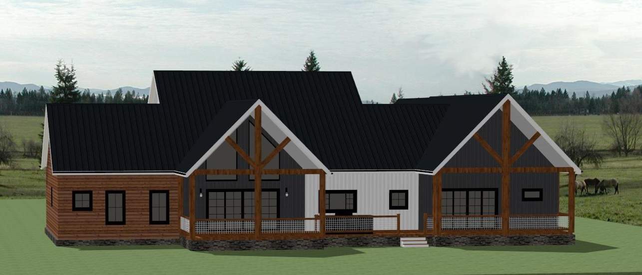 Rear View of this 3-Bedroom,2934 Sq Ft Plan -189-1153
