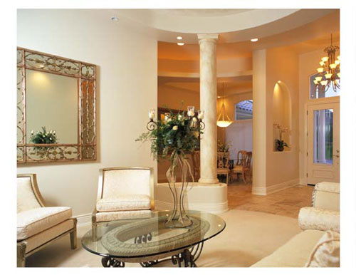 Living Room of this 4-Bedroom,3556 Sq Ft Plan -3556