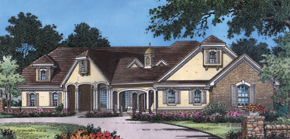 Home Plan Front Elevation of this 4-Bedroom,3436 Sq Ft Plan -190-1004