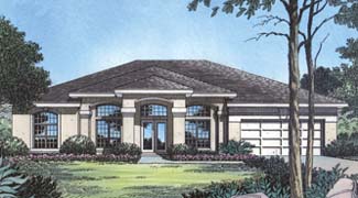 Home Plan Front Elevation of this 4-Bedroom,2089 Sq Ft Plan -190-1005