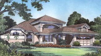 Home Plan Front Elevation of this 3-Bedroom,2397 Sq Ft Plan -190-1007