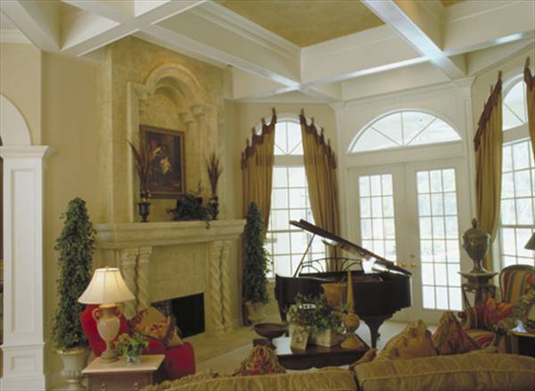 Living Room of this 5-Bedroom,3424 Sq Ft Plan -3424