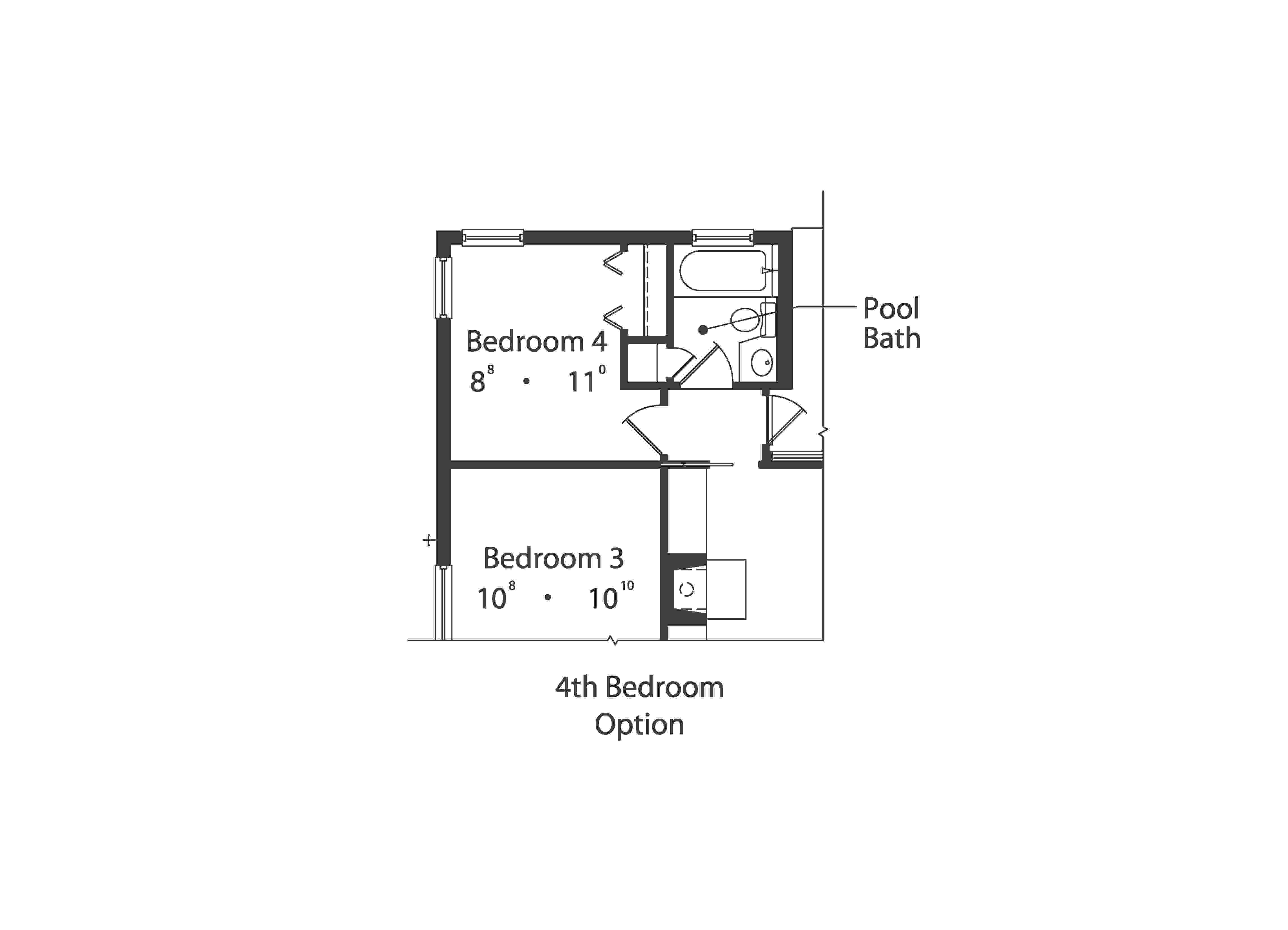 Floor Plan First Story of Ranch Plan #190-1013