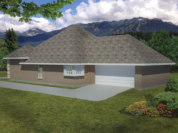 Rear View of this 3-Bedroom, 1733 Sq Ft Plan - 191-1006