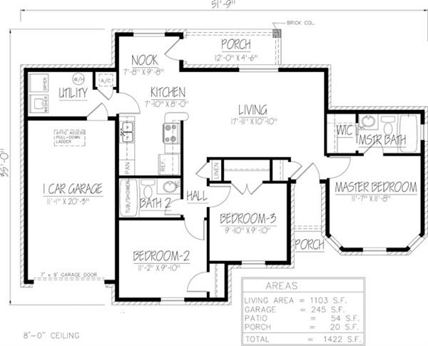 Floor Plan Fifth Story of Southwest Plan #191-1027