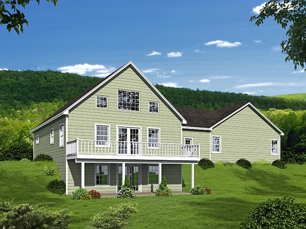 Rear View of this 4-Bedroom, 2742 Sq Ft Plan - 191-1032