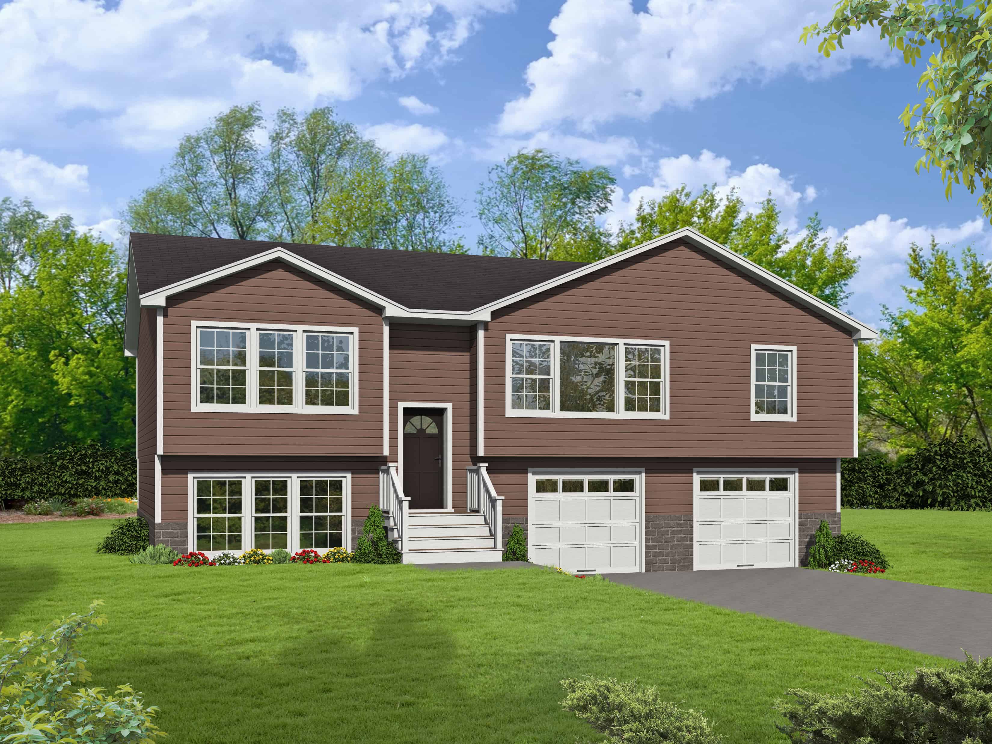 Multi-Level home (ThePlanCollection: Plan #191-1034)