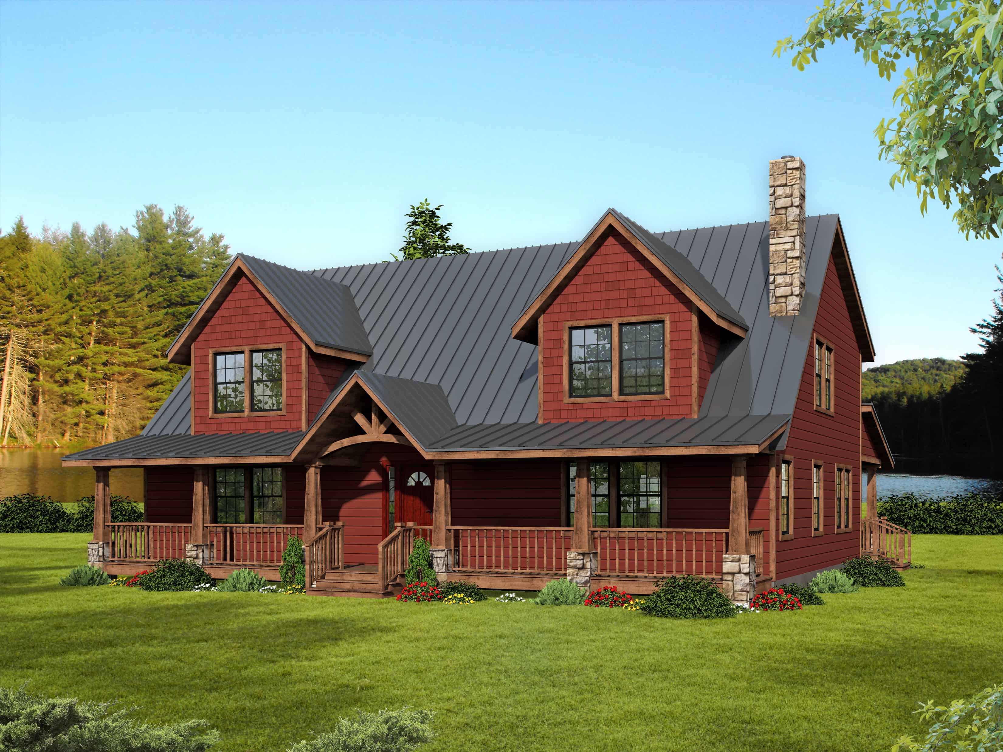 Front View of this 3-Bedroom, 2622 Sq Ft Plan - 191-1036