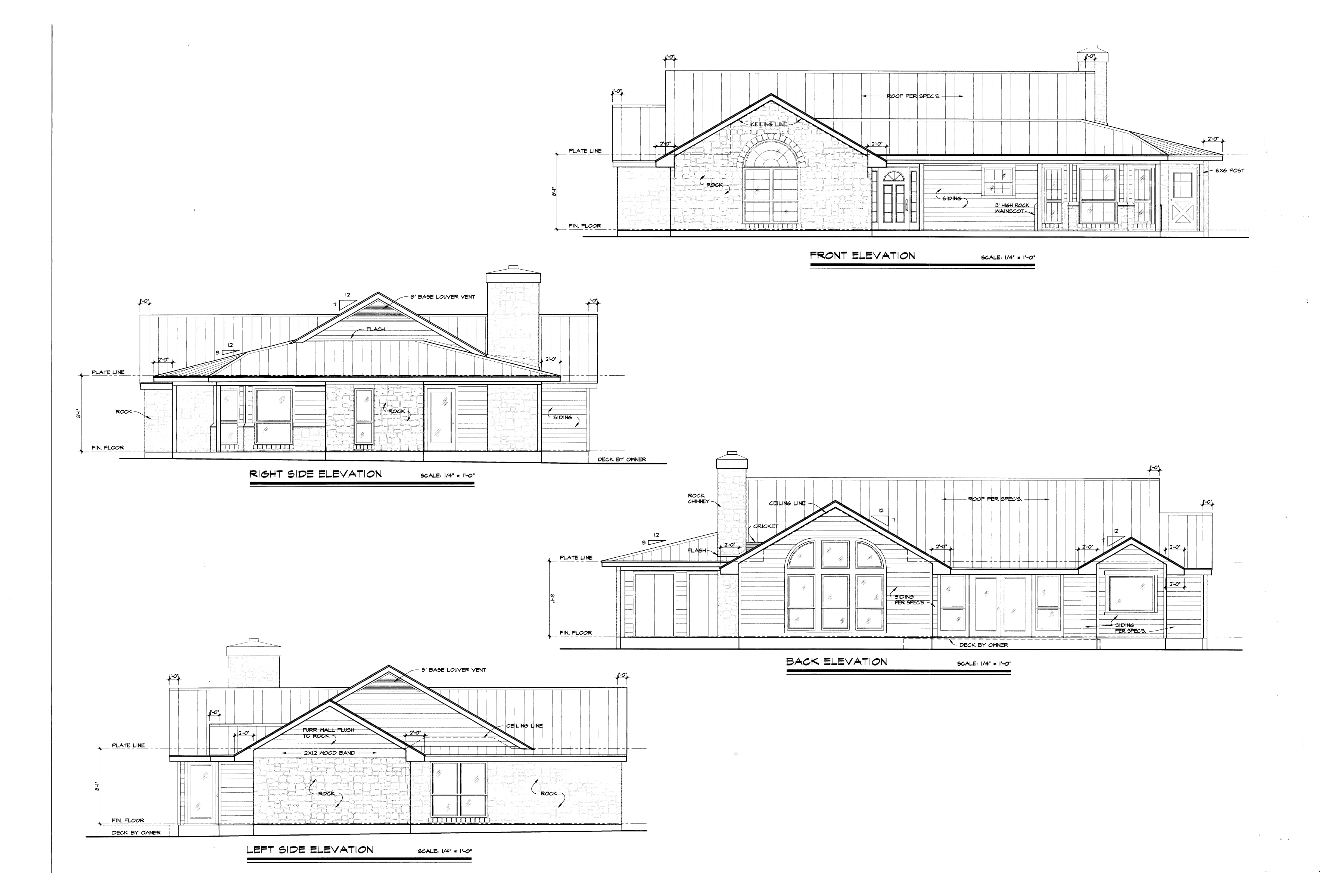 Home Plan Left Elevation of this 3-Bedroom,1963 Sq Ft Plan -192-1018