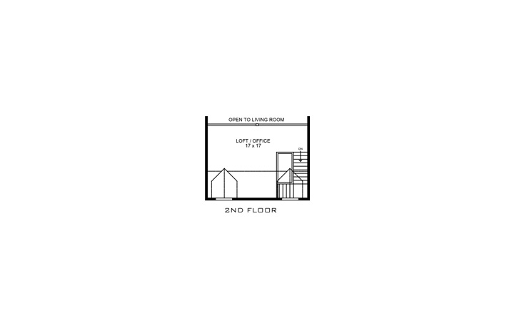 Floor Plan Second Story of Country Plan #192-1026