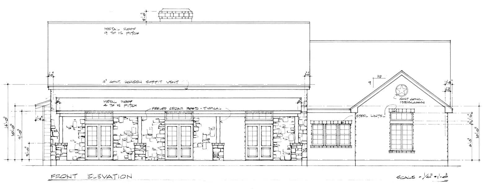 Home Plan Front Elevation of this 3-Bedroom,2125 Sq Ft Plan -192-1030