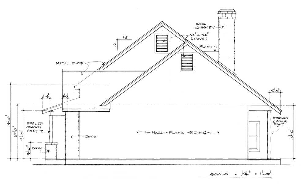 Home Plan Right Elevation of this 3-Bedroom,2125 Sq Ft Plan -192-1030