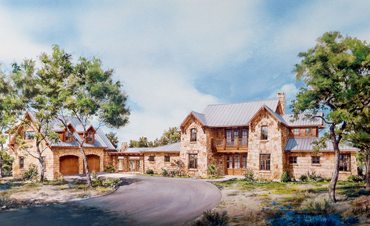 Front elevation of Bungalow home (ThePlanCollection: House Plan #192-1033)