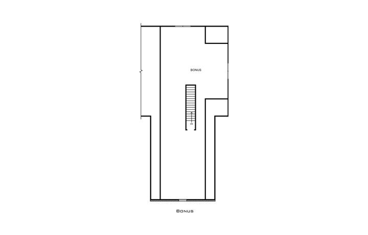 Floor Plan Bonus Room of Country Plan #192-1040