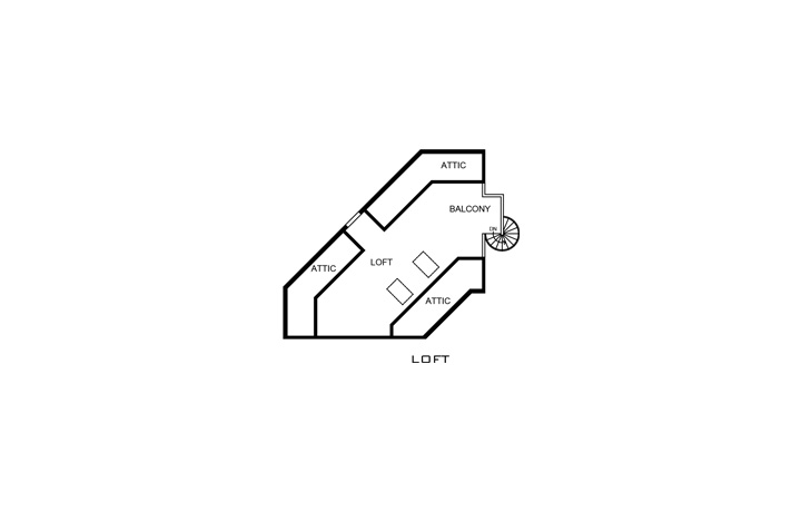 Floor Plan Second Story of Country Plan #192-1043