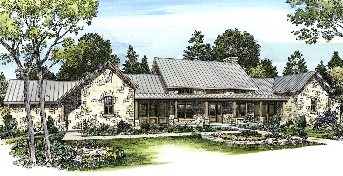 Ranch home (ThePlanCollection: Plan #192-1056)
