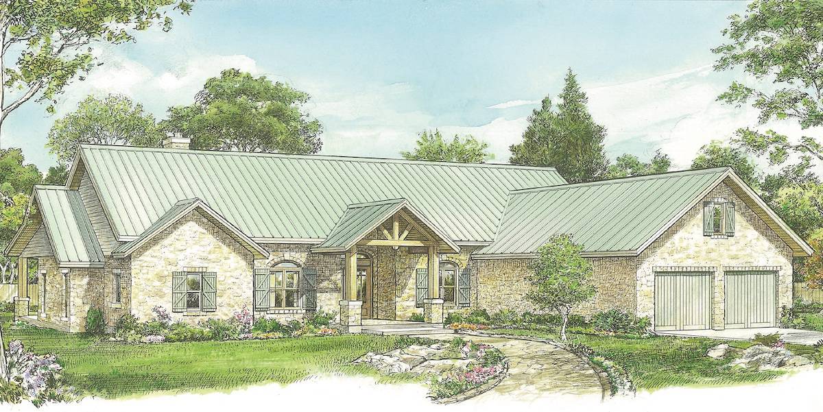 Texas Style home (ThePlanCollection: Plan #192-1059)