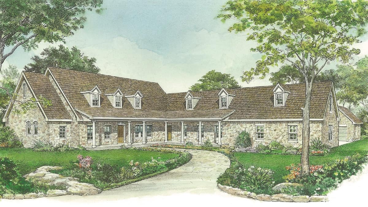 Ranch home (ThePlanCollection: Plan #192-1060)