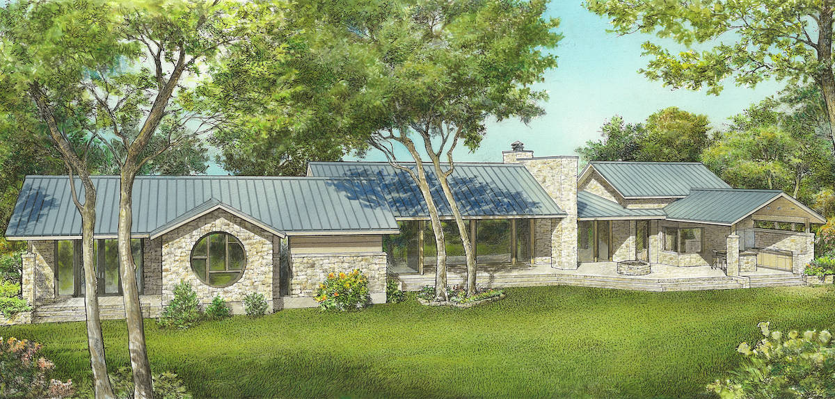 Rear View of this 3-Bedroom, 3087 Sq Ft Plan - 192-1067