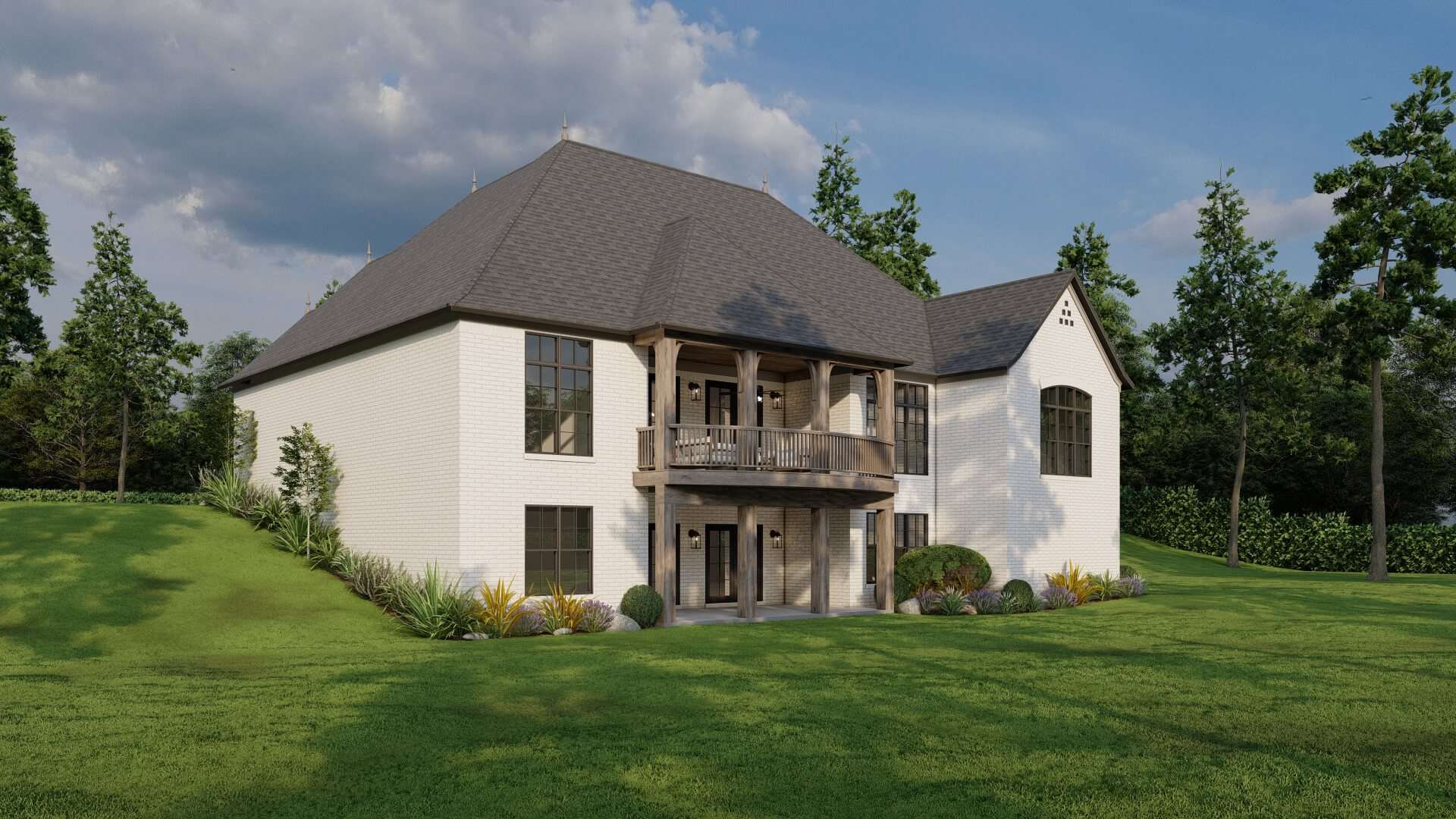 Rear View of this 4-Bedroom,4035 Sq Ft Plan -193-1001