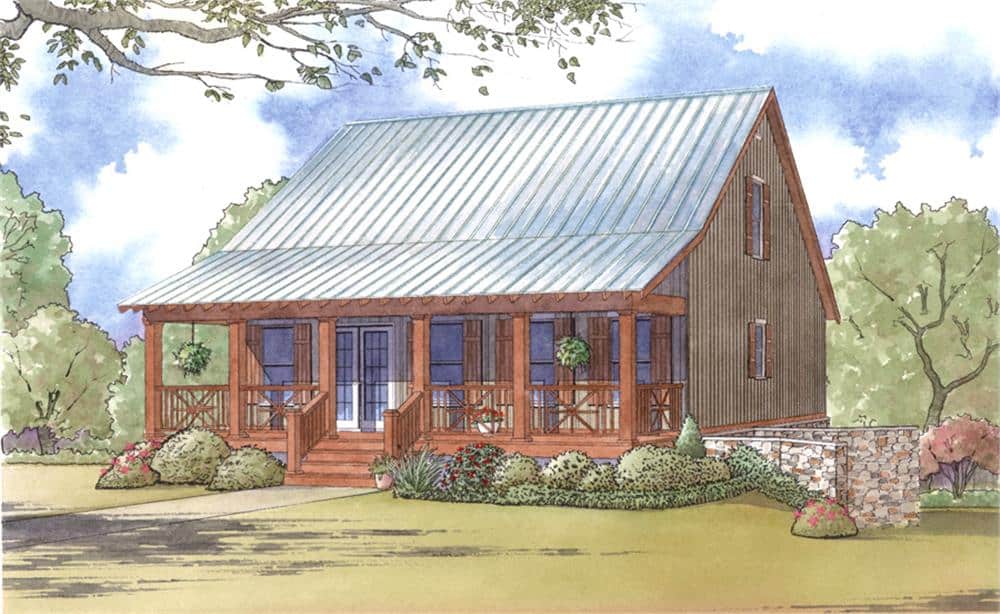 Right Side View of this 3-Bedroom, 1661 Sq Ft Plan - 193-1005